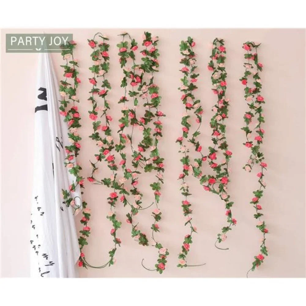 8pcs 65.6Ft Flower Garland, Fake Rose Vine Artificial Flowers Hanging Rose Ivy